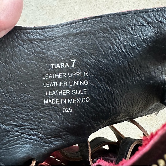 Freebird by Steven Shoes Tiara Wine Leather Booties Women’s Size 7 - Picture 7 of 13